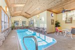 Indoor swimming pool available year round at Hideaway Cabin